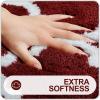 imageOLANLY Bathroom Rugs 47x24 Soft and Absorbent Microfiber Bath Rugs NonSlip Shaggy Shower Carpet Machine Wash Dry Bath Mats for Bathroom Floor Tub and Shower GreyBurgundy