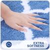 imageOLANLY Bathroom Rugs 47x24 Soft and Absorbent Microfiber Bath Rugs NonSlip Shaggy Shower Carpet Machine Wash Dry Bath Mats for Bathroom Floor Tub and Shower GreyBlue