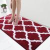 imageOLANLY Bathroom Rugs 47x24 Soft and Absorbent Microfiber Bath Rugs NonSlip Shaggy Shower Carpet Machine Wash Dry Bath Mats for Bathroom Floor Tub and Shower GreyBurgundy