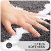 imageOLANLY Bathroom Rugs 47x24 Soft and Absorbent Microfiber Bath Rugs NonSlip Shaggy Shower Carpet Machine Wash Dry Bath Mats for Bathroom Floor Tub and Shower GreyDark Grey