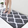 imageOLANLY Bathroom Rugs 47x24 Soft and Absorbent Microfiber Bath Rugs NonSlip Shaggy Shower Carpet Machine Wash Dry Bath Mats for Bathroom Floor Tub and Shower GreyDark Grey