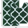 imageOLANLY Bathroom Rugs Set 2 Piece Microfiber Bath Shower Mat and UShaped Toilet Rug Machine Wash Dry NonSlip Absorbent Shaggy Bath Mats for Tub Shower and Bathroom 30quotx20quot24quotx20quot GreyGreen