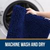 imageOLANLY Bathroom Rugs Sets 2 Piece Soft Absorbent Chenille Bath Mats Area Rug Set NonSlip Quick Dry Machine Washable Bath Mats for Bathroom Home Decor Accessories 30quotx20quot24quotx16quot GreyNavy