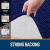 imageOLANLY Bathroom Rugs Sets 2 Piece Soft Absorbent Chenille Bath Mats Area Rug Set NonSlip Quick Dry Machine Washable Bath Mats for Bathroom Home Decor Accessories 30quotx20quot24quotx16quot GreyNavy
