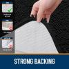 imageOLANLY Bathroom Rugs Sets 2 Piece Soft Absorbent Chenille Bath Mats Area Rug Set NonSlip Quick Dry Machine Washable Bath Mats for Bathroom Home Decor Accessories 30quotx20quot24quotx16quot GreyBlack