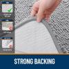 imageOLANLY Bathroom Rugs Sets 2 Piece Soft Absorbent Chenille Bath Mats Area Rug Set NonSlip Quick Dry Machine Washable Bath Mats for Bathroom Home Decor Accessories 30quotx20quot24quotx16quot GreyGrey