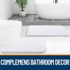 imageOLANLY Bathroom Rugs Sets 2 Piece Soft Absorbent Chenille Bath Mats Area Rug Set NonSlip Quick Dry Machine Washable Bath Mats for Bathroom Home Decor Accessories 30quotx20quot24quotx16quot GreyWhite