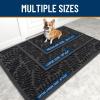 imageOLANLY Door Mat Indoor Outdoor Entrance 295x17 Waterproof AllWeather AllSeason Doormat Sturdy Natural Rubber Stain and Fade Resistant Low Profile Easy Clean Patio Entryway Mat BlackBlack