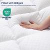 imageOLANLY DualLayer 4 Inch King Size Memory Foam Mattress Topper for Back Pain 2 Inch Cooling Pillow Top Mattress Pad Cover and 2 Inch Gel Memory Foam Topper Deep Elastic Pocket WhiteWhite