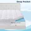 imageOLANLY DualLayer 4 Inch King Size Memory Foam Mattress Topper for Back Pain 2 Inch Cooling Pillow Top Mattress Pad Cover and 2 Inch Gel Memory Foam Topper Deep Elastic Pocket WhiteWhite