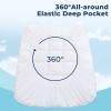 imageOLANLY DualLayer 4 Inch King Size Memory Foam Mattress Topper for Back Pain 2 Inch Cooling Pillow Top Mattress Pad Cover and 2 Inch Gel Memory Foam Topper Deep Elastic Pocket WhiteWhite