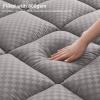 imageOLANLY DualLayer 4 Inch King Size Memory Foam Mattress Topper for Back Pain 2 Inch Cooling Pillow Top Mattress Pad Cover and 2 Inch Gel Memory Foam Topper Deep Elastic Pocket WhiteLight Grey