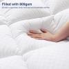 imageOLANLY DualLayer 4 Inch King Size Memory Foam Mattress Topper for Back Pain 2 Inch Cooling Pillow Top Mattress Pad Cover and 2 Inch Gel Memory Foam Topper Deep Elastic Pocket WhiteWhite