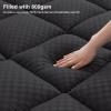 imageOLANLY DualLayer 4 Inch King Size Memory Foam Mattress Topper for Back Pain 2 Inch Cooling Pillow Top Mattress Pad Cover and 2 Inch Gel Memory Foam Topper Deep Elastic Pocket WhiteBlack