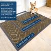 imageOLANLY Front Door Mat Indoor Outdoor Entrance Waterproof AllSeason AllWeather Welcome Doormat Sturdy Natural Rubber Low Profile Easy Clean Patio Porch Entryway Outside Floor Mat 295x17 BlackBrown