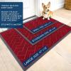 imageOLANLY Front Door Mat Indoor Outdoor Entrance Waterproof AllSeason AllWeather Welcome Doormat Sturdy Natural Rubber Low Profile Easy Clean Patio Porch Entryway Outside Floor Mat 295x17 BlackWine Red
