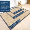 imageOLANLY Front Door Mat Indoor Outdoor Entrance Waterproof AllSeason AllWeather Welcome Doormat Sturdy Natural Rubber Low Profile Easy Clean Patio Porch Entryway Outside Floor Mat 295x17 BlackBeige