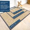 imageOLANLY Front Door Mat Indoor Outdoor Entrance Waterproof AllSeason AllWeather Welcome Doormat Sturdy Natural Rubber Low Profile Easy Clean Patio Porch Entryway Outside Floor Mat 295x17 BlackBeige