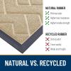 imageOLANLY Front Door Mat Indoor Outdoor Entrance Waterproof AllSeason AllWeather Welcome Doormat Sturdy Natural Rubber Low Profile Easy Clean Patio Porch Entryway Outside Floor Mat 295x17 BlackBeige