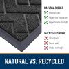 imageOLANLY Front Door Mat Indoor Outdoor Entrance Waterproof AllSeason AllWeather Welcome Doormat Sturdy Natural Rubber Low Profile Easy Clean Patio Porch Entryway Outside Floor Mat 295x17 BlackBlack