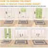 imageOLANLY Indoor Door Mat 30x17 NonSlip Absorbent Resist Dirt Entrance Mat Washable LowProfile Inside Entry Doormats for Entryway BrownBrown