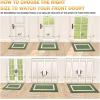imageOLANLY Indoor Door Mat 30x17 NonSlip Absorbent Resist Dirt Entrance Mat Washable LowProfile Inside Entry Doormats for Entryway BrownGreen