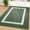 imageOLANLY Indoor Door Mat 30x17 NonSlip Absorbent Resist Dirt Entrance Mat Washable LowProfile Inside Entry Doormats for Entryway BrownGreen