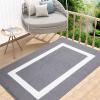 imageOLANLY Indoor Door Mat 30x17 NonSlip Absorbent Resist Dirt Entrance Mat Washable LowProfile Inside Entry Doormats for Entryway BrownGrey