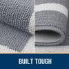 imageOLANLY Indoor Door Mat 30x17 NonSlip Absorbent Resist Dirt Entrance Mat Washable LowProfile Inside Entry Doormats for Entryway BrownGrey