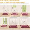 imageOLANLY Indoor Door Mat 30x17 NonSlip Absorbent Resist Dirt Entrance Mat Washable LowProfile Inside Entry Doormats for Entryway BrownRed