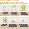 imageOLANLY Indoor Door Mat 30x17 NonSlip Absorbent Resist Dirt Entrance Mat Washable LowProfile Inside Floor Doormats for Entryway BrownBlack
