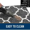 imageOLANLY Indoor Door Mat 30x17 NonSlip Absorbent Resist Dirt Entrance Mat Washable LowProfile Inside Floor Doormats for Entryway BrownBlack