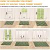 imageOLANLY Indoor Door Mat 30x17 NonSlip Absorbent Resist Dirt Entrance Mat Washable LowProfile Inside Floor Doormats for Entryway BrownGreen