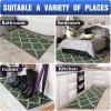 imageOLANLY Indoor Door Mat 30x17 NonSlip Absorbent Resist Dirt Entrance Mat Washable LowProfile Inside Floor Doormats for Entryway BrownGreen