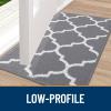 imageOLANLY Indoor Door Mat 30x17 NonSlip Absorbent Resist Dirt Entrance Mat Washable LowProfile Inside Floor Doormats for Entryway BrownGrey