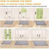 imageOLANLY Indoor Door Mat 30x17 NonSlip Absorbent Resist Dirt Entrance Mat Washable LowProfile Inside Floor Doormats for Entryway BrownGrey