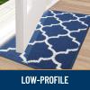 imageOLANLY Indoor Door Mat 30x17 NonSlip Absorbent Resist Dirt Entrance Mat Washable LowProfile Inside Floor Doormats for Entryway BrownNavy