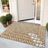 imageOLANLY Indoor Door Mat 32x20 Inch Dirt Resistant and Absorbent NonSlip Rubber Backing Floor Mats Easy Clean LowProfile Doormat for Entryway Front Door and Inside Entrance KhakiBeige