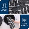 imageOLANLY Indoor Door Mat 32x20 Inch Dirt Resistant and Absorbent NonSlip Rubber Backing Floor Mats Easy Clean LowProfile Doormat for Entryway Front Door and Inside Entrance KhakiBlack