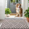 imageOLANLY Indoor Door Mat 32x20 Inch Dirt Resistant and Absorbent NonSlip Rubber Backing Floor Mats Easy Clean LowProfile Doormat for Entryway Front Door and Inside Entrance KhakiKhaki