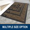 imageOLANLY Indoor Outdoor Mat Sturdy Natural Rubber Floor Mat Non Slip Low Profile Waterproof Doormat and Stain Front Door Mats Easy Clean Patio Entrance Mat 30x17 BlackBrown