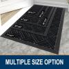 imageOLANLY Indoor Outdoor Mat Sturdy Natural Rubber Floor Mat Non Slip Low Profile Waterproof Doormat and Stain Front Door Mats Easy Clean Patio Entrance Mat 30x17 BlackBlack