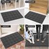 imageOLANLY Indoor Outdoor Mat Sturdy Natural Rubber Floor Mat Non Slip Low Profile Waterproof Doormat and Stain Front Door Mats Easy Clean Patio Entrance Mat 30x17 BlackLight Grey