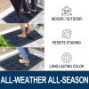 imageOLANLY Indoor Outdoor Mat Sturdy Natural Rubber Floor Mat Non Slip Low Profile Waterproof Doormat and Stain Front Door Mats Easy Clean Patio Entrance Mat 30x17 BlackNavy