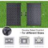imageOLANLY Outdoor Rug 5x8 ft Waterproof Outdoor Plastic Straw Rug with Geometric Pattern Clearance Reversible RV Mat for Patio Camping Balcony Deck Backyard Black ampamp WhiteBlack  White