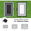 imageOLANLY Outdoor Rug 5x8 ft Waterproof Reversible Outdoor Plastic Straw Rug RV Mat Indoor Outdoor Carpet Clearance for Patio Camping Balcony Deck Backyard Grey ampamp WhiteBlack  White