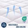 imageOLANLY Queen Quilted Fitted Mattress Pad  Soft Pillow Top Mattress Topper Down Alternative Fill Cooling Comfort Breathable Mattress Cover Machine Washable Deep Pocket Mattress Protector WhiteWhite