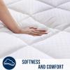 imageOLANLY Queen Quilted Fitted Mattress Pad  Soft Pillow Top Mattress Topper Down Alternative Fill Cooling Comfort Breathable Mattress Cover Machine Washable Deep Pocket Mattress Protector WhiteWhite