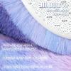 imageOLANLY Rainbow Round Rugs for Bedroom  Machine Washable 3x3 Feet Circle Area Rugs for Living Room Soft and Fluffy Shaggy Carpet for Teen Girls and Boys Nursery Rooms Dorms Home Decor AestheticPurple Rainbow