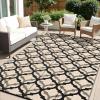 imageOLANLY Reversible Outdoor Rug 5x8 ft Clearance Waterproof Outdoor Plastic Straw Rug with Interlacing Pattern RV Mat for Patio Camping Balcony Deck Backyard Black ampamp WhiteBlack  Beige